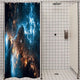 Riyidecor Galaxy Planet Shower Curtain Nebula Night Starry Sky Universe Space Fantasy Star Fabric Waterproof Home Bathtub Decor 7 Pack Plastic Hook 39x72 Inch