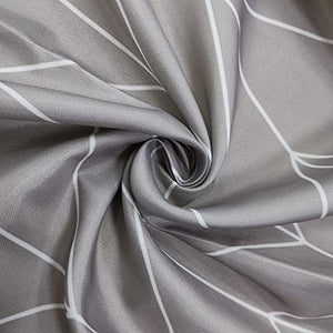 Riyidecor Chevron Shower Curtain Geometric Herringbone 72Wx84H Inch Grey Striped Simple Modern Classy Neutral Contemporary 12 Pack Hooks Bathroom Decor Waterproof