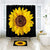 Riyidecor Sunflower Shower Curtain Rustic Flower Blossom Black and Yellow Photo Print Plant Floral Flower Cool Botany Art Nature Fabric Waterproof Home Bathtub Decor 12 Pack Plastic Hooks 72x72 Inch