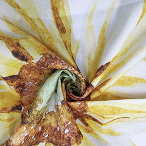 Riyidecor Stall Yellow Sunflower Shower Curtain 36Wx72H Inch Green Leaves Floral Girls Rustic Nature Spring Durable Polyester Fabric Waterproof Bathroom Home Drape Decorative 7 Plastic Hooks