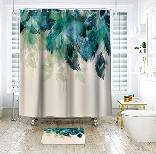 Wildflowers Shower Curtain Floral Border Herbal Shower Curtains Plant Shower  Curtain Waterproof Bathroom Shower Curtains Decor With 12 Hooks 