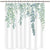 Riyidecor Green Leaves Shower Curtain 54Wx78H Inch Watercolor Spring Botanical Plant Branch Bouquet Fabric Waterproof Home Bathtub Decor 7 Pack Plastic Hook