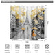 Riyidecor Paris Eiffel Tower Shower Curtain 72Wx72H Inch Black Yellow Oil Painting European City Fall Scenic Artwork Paris Themed Bathroom Decor Fabric Waterproof Home 12 Plastic Shower Hooks