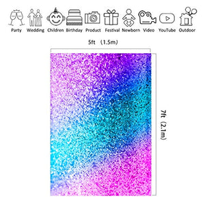 Riyidecor Sparkle(Not Glitter) Backdrop Colorful Bokeh YouTube Girls Woman Makeup Photography Background 5WX7H Feet Newborn Decorations Birthday Props Photo Shoot Vinyl Cloth