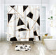 Riyidecor Fabric Marble Shower Curtain Set for Bathroom Decor 72Wx72H Inch Abstract Black White Geometric Bath Accessories for Men Kids Stone Surface Pattern Art Printed 12 Pack Plastic Hooks