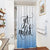 Riyidecor Small Stall Shower Curtain Get Naked 36Wx72L Inch Half Ombre Blue Round Dot Nakey Urban Cool Funny Unique Fashion Modern Aesthetic Polyester Waterproof Fabric 7 Pack Shower Hooks Bathroom