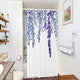 Riyidecor Purple Violet Leaves Maple Single Stall Shower Curtain 36Wx72H Inch Sage Bathroom Decor Watercolor Narrow Spring Botanical Plants Fabric Waterproof Home Bathtub Decor 7 Pack Plastic Hook