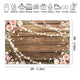 Riyidecor Floral Wooden Backdrop 5x3ft Rustic Pink Flowers Shiny Lights Brown Party Photography Background Bridal Anniversary Decorations Banner Props Festival Photo Shoot Vinyl Cloth