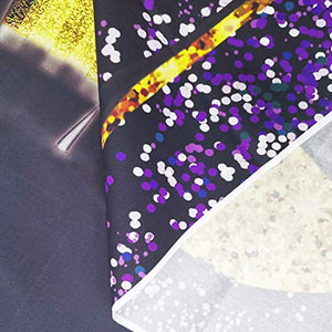 Riyidecor Purple Birthday Backdrop for Women 7x5 Feet Golden High Heels Champagne Glass Photography Background Adult Woman Elegant Cake Table Banner Birthday Decor Props Party Photo Shoot Vinyl