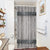 Riyidecor Rustic Stall Barn Door Shower Curtain 39Wx72H Small Farmhouse Wooden Metal Texture Bathroom Decor Fabric Polyester Waterproof with 7 Pack Plastic Shower Hooks