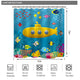 Riyidecor Kids Shower Curtain Marine Underwater Ocean Fish Coral Yellow Submarine Colorful Decor Fabric Bathroom 72Wx72H Inch 12 Pack Plastic Shower Hooks Included