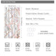 Riyidecor Pink Marble Shower Curtain Geometric Gray Rose Gold Stripes 36Wx72H Inch Cracked Pattern Lines White Panel Realistic Art Printed Fabric Waterproof Bathtub Decor 7 Pack Plastic Hooks