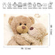 Riyidecor Teddy Bear Dolls Backdrop Fabric Polyester Children Happy Warm Cuddle Cute Lovely Brown Bear Dolls Plush Toys Friends Party 7x5 Feet Baby Shower Newborn Props Party Photo Shoot Backdrop