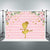 Riyidecor Girl Ballerina Backdrop 7x5 Feet Tutu Dress Dancing Striped Abstract Little Girl Baby Shower Party Kid Children Ballet Birthday Banner Shining Photography Props Photo Shoot Vinyl Cloth