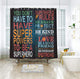 Riyidecor Quotes Shower Curtain Rules Inspirational Superhero Motivational Black Kids Educational Positive Bathroom Decor Fabric Panel 72x72 Inch Waterproof Polyester 12 Pack Shower Hooks