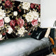 Riyidecor Fabric Watercolor Floral Tapestry Wall Hanging 80Wx60H Inch Vintage Flower Nature Plant Living Room Decoration for Women Girls Chic Botanical Rose Pattern Aesthetic Bedroom Dorm Home Decor