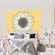 Riyidecor Sunflower Tapestry Fresh Spring Painting Floral Flower 60x40 Inch Beauty Blossom Light Bright Daisy Rustic Country Fragrant Decoration Bedroom Living Room Dorm Wall Hanging