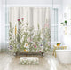 Riyidecor Fabric Green Leaves Shower Curtain for Bathroom Decor 72Wx72H Inch Floral Flower Botanical Decorative Bath Set Plants Herbs Bathroom Accessories Polyester Waterproof 12 Pack Hooks