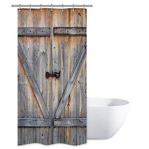 Barn Door Shower Curtain 36Wx72H（Stall）