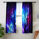 Riyidecor Galaxy Outer Space Nebula Curtains (2 Panels 42 x 63 Inch) Blue Rod Pocket Universe Planets Psychedelic Fantasy Star Black Art Printed Living Room Bedroom Window Drapes Treatment Fabric