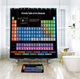 Riyidecor Periodic Table of Elements Shower Curtain Colorful Science Technology Kids Chemical School Student Waterproof Fabric Polyester Bathroom Decor Set 72x72 Inch 12 Pack Plastic Hooks