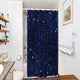 Riyidecor Small Stall Night Sky Stars Shower Curtain (No Glitter) 36Wx72H Inch Dark Blue Cosmic Starry Fantasy Galaxy Universe Fabric Waterproof Bathroom Home Decor 7 Plastic Hooks