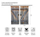 Riyidecor Wooden Barn Doors Kitchen Curtains Rustic Rod Pocket Retro Brown Woods Shabby Chic Farmhouse Printed Living Room Bedroom Window Drapes Treatment Fabric 2 Panels 55 x 39 Inch