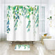 Riyidecor Leaf Shower Curtain Botanical Vines Cute Eucalyptus Elegant Plants Gorgeous Ivy Fresh 12 Pack Metal Hooks 72x72 inch Spring Watercolor Greenery Neutral Fabric Bathroom Polyester Waterproof