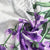 Riyidecor Fabric Flowers Shower Curtain Set for Bathroom 72Wx72H Inch Vintage Lavender Bath Curtain for Women Girls Purple Floral Bathtub Accessories Plant Waterproof 12 Pack Plastic Hooks