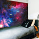 Wowzone Space Tapestry Starry Sky Galaxy 60x80 Inch Universe Tapestry Celestial Stars Purple Wall Hanging Bedding Wall Art Decor Bathroom Fabric Home Dorm Living Room