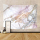Riyidecor Pink Golden Marble Fabric Tapestry Wall Hanging 60Hx80W Inch Abstract Trippy Nature Luxury Texture Crack Ink Modern Authentic Stone Nature Elegance Artwork Home Dorm Decor Bedroom