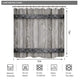 Riyidecor Rustic Barn Door Shower Curtain 72" W x 72" H Wooden Metal Texture Bathroom Decor Fabric Panel Polyester Waterproof with 12 Pack Plastic Shower Hooks