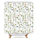 Riyidecor Fabric Floral Shower Curtain 72Wx72H Inch Botanical Plant Green Leaves Flower Watercolor Herbs Decor Bathroom Bathtub Accessories for Girl Women 12 Pack Plastic Shower Hooks Included