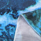 Riyidecor Ocean Tapestry 51x59Inch Cute Calm Wave Sea Cool Blue Nature Simple Aesthetic Art Wall Hanging Bedding Wall Art Decor Bathroom Fabric Home Dorm Living Room