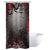 Riyidecor Red and Grey Black Shower Curtain Metal Hooks 7 Pack Leaf Swirl Floral Modern Forest Decor Fabric Set Polyester Waterproof Fabric Bathtub 39Wx72H Inch