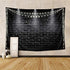Riyidecor Fabric Black Brick Tapestry Wall Hanging 80Wx60H Inch Gothic Art Stone Wall Dorm Decor for Men Women Modern Mandala Hippie Rock Print Neutral for Bedroom Living Room