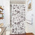 Riyidecor Kids Video Game Boys Shower Curtain 39W x 72H Black and White Sketch Funny Graffiti Decor Fabric Panel Bathroom 7 Pack Plastic Shower Hooks