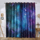 Riyidecor Starry Sky Night Blackout Curtains (2 Panels 72 x 84 Inch) Dark Blue Starry Ocean Magical Universe Galaxy Nebula Stars Printed Living Room Bedroom Window Drapes Treatment Fabric