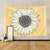 Riyidecor Sunflower Tapestry Fresh Spring Painting Floral Flower 60x40 Inch Beauty Blossom Light Bright Daisy Rustic Country Fragrant Decoration Bedroom Living Room Dorm Wall Hanging