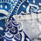 Riyidecor Stall Boho Paisley Shower Curtain 36Wx72H Inch Floral India Bohemia Blue White Flower Bathroom Decor Fabric for Bathtub 7 Pack Plastic Shower Hooks