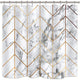 Riyidecor Marble Shower Curtain Geometric Abstract Herringbone Cute Ink Texture Chic Cool Chevron Luxurious Neutral Classy Aesthetic 72x72 Inch 12 Pack Hooks Bathroom Decor Fabric Polyester Waterproof