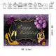 Riyidecor Purple Birthday Backdrop for Women 7x5 Feet Golden High Heels Champagne Glass Photography Background Adult Woman Elegant Cake Table Banner Birthday Decor Props Party Photo Shoot Vinyl