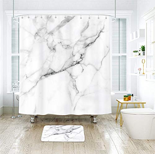 Riyidecor Marble Shower Curtain for Bathroom Art Decor 72Wx72H Inch Ab –  riyidecor