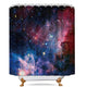 Riyidecor Space Galaxy Shower Curtain 72Wx72H Inch with Metal Hooks 12 Pack Universe Planet Stars Purple Sky Decor Fabric Set Polyester Waterproof for Bathroom