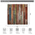Riyidecor Extra Long Wooden Shower Curtain 72Wx84H Inch Farmhouse Wood Floor Rustic Planks Wood Grunge Lodge Hardwood Decor Fabric Bathroom Waterproof 12 Pack Plastic Hooks