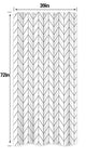 Riyidecor Stall Small Shower Curtain Half 39x72 Inch Chevron Herringbone Geometric Striped Simple Modern Classy Neutral 7 Pack Hooks Contemporary Decor Fabric Bathroom Set Polyester Waterproof