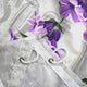Riyidecor Stall Lavender Vintage Shower Curtain 36Wx72H Inch Flowers Floral Grunge Herbs Leaves Purple Decor Fabric Polyester Waterproof Fabric 7 Pack Plastic Hooks