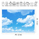 Riyidecor Polyester Fabric Cloud Backdrop White and Blue Scenery Clear Sky Photography Background Fresh 7Wx5H Feet Decoration Celebration Props Party Photo Shoot
