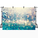 Riyidecor Polyester Fabric Blue Abstract Bokeh Shiny Backdrop (No Glitter) Polka Dots Sparkle Mermaid Photography Backgrounds 7x5 Feet Party Wedding Celebration Baby Shower Banner Studio Photo Shoot