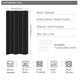 Riyidecor Striped Herringbone Chevron Shower Curtain 36x72 Inch Black Geometric Panel Decor Fabric Bathroom Set Polyester Waterproof 7 Pack Plastic Hooks